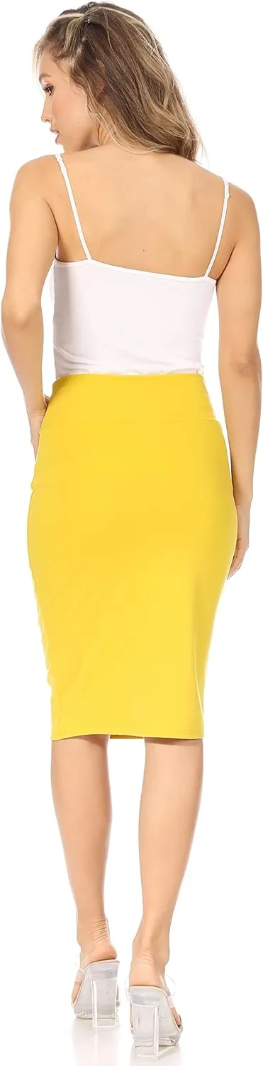 Reg and Plus Size Pencil Skirts for Women Below The Knee. Work,Weekends,Date Nights,Sexy Office Business Bodycon Skirts