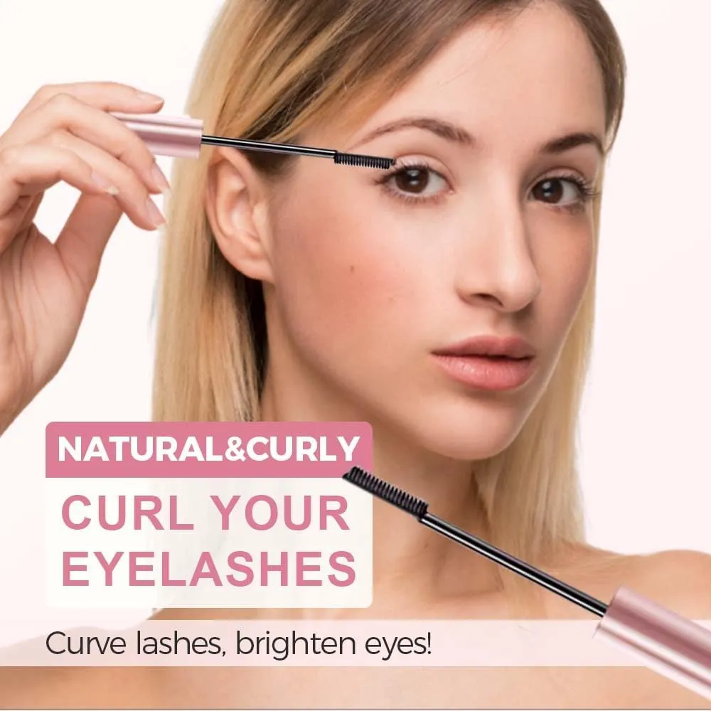 Relaxrich Mascara,Relaxrich Lengthening and Curling Mascara,Mkry Mascaras,2025mascara Black & Brown for Lash Makeup,Materiatl Tubing Mascarablack,Natural,Waterproof,Smudge-Proof (Black)