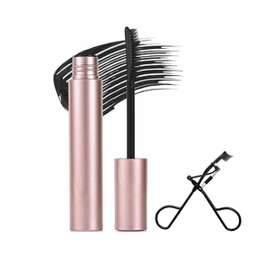 Relaxrich Mascara, relaxrich lengthening and Curling mascara, relaxrich lengthening mascara, Waterproof, Long-Lasting and Smudge-Free, with Eyelash Curler, Volumizing
