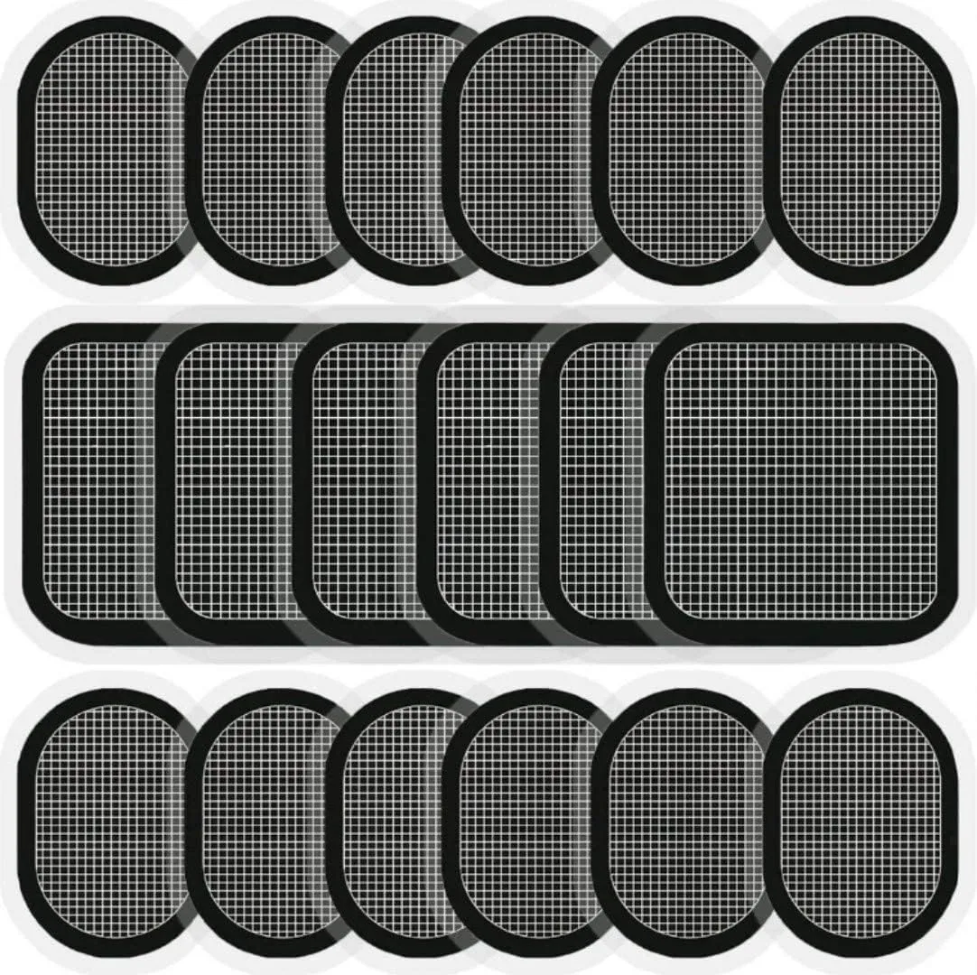 Replacement Gel Pads for All Abdominal Belts, 6 Sets (18 Gel Pads) Black