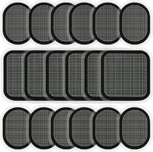 Replacement Gel Pads for All Abdominal Belts, 6 Sets (18 Gel Pads) Black