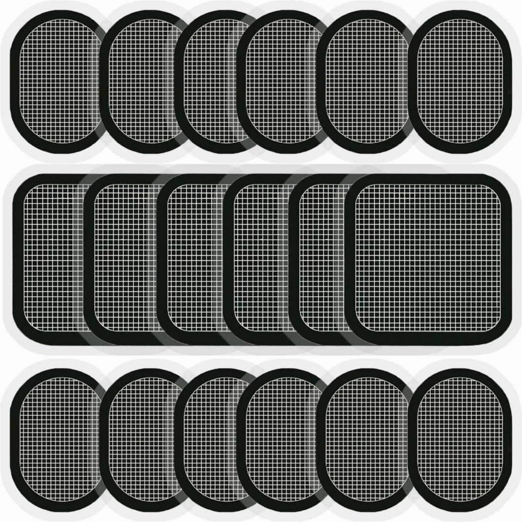 Replacement Gel Pads for All Abdominal Belts, 6 Sets (18 Gel Pads) Black