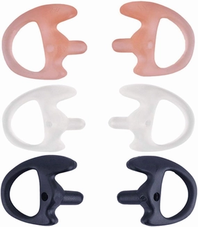 Replacement Soft Silicone Eardud Earmold for Walkie Talkie Audio Kit Air Acoustic Tube Earpiece Headset (Three-Colour, Medium(3 Pairs))