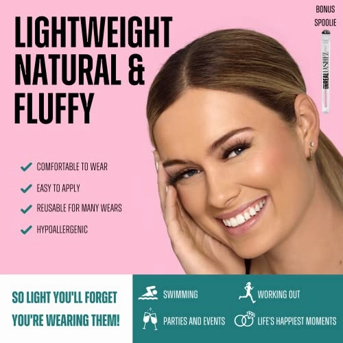 Reusable Lashes That look Like Extensions - Faux Mink Wispy Lashes - Glam Luxury Thick Falsies Lashes - Transform Your Natural Eyelashes into Luscious Volume Lashes