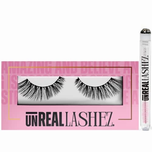 Reusable Lashes That look Like Extensions - Faux Mink Wispy Lashes - Glam Luxury Thick Falsies Lashes - Transform Your Natural Eyelashes into Luscious Volume Lashes