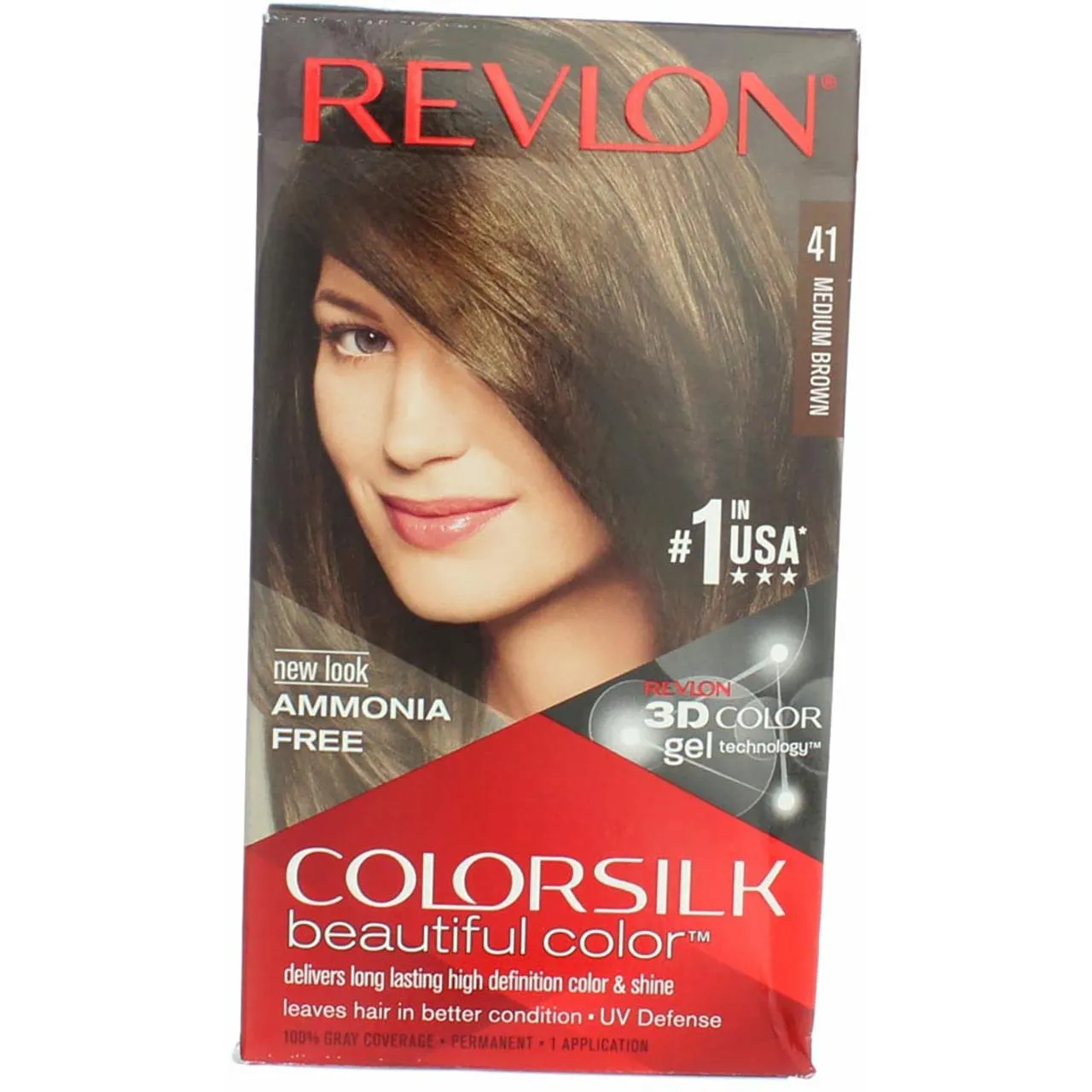 Revlon ColorSilk Beautiful Color 41 Medium Brown 1 ea (Pack of 3)
