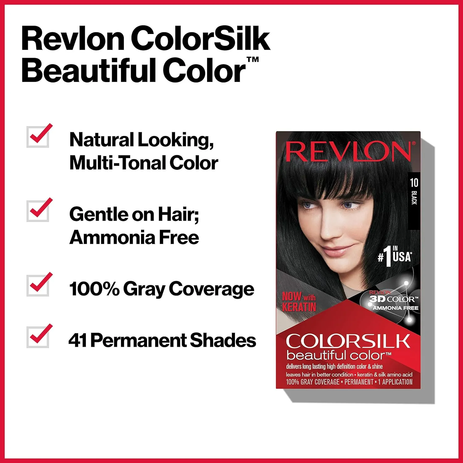 REVLON Colorsilk Beautiful Permanent Hair Color with 3D Gel Technology & Keratin, 74 Medium Blonde, 3 Count