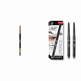 Revlon Eyebrow Pencil, Colorstay Eye Makeup with Eyebrow Spoolie & Pencil Eyeliner, ColorStay Eye Makeup with Built-in Sharpener, Waterproof