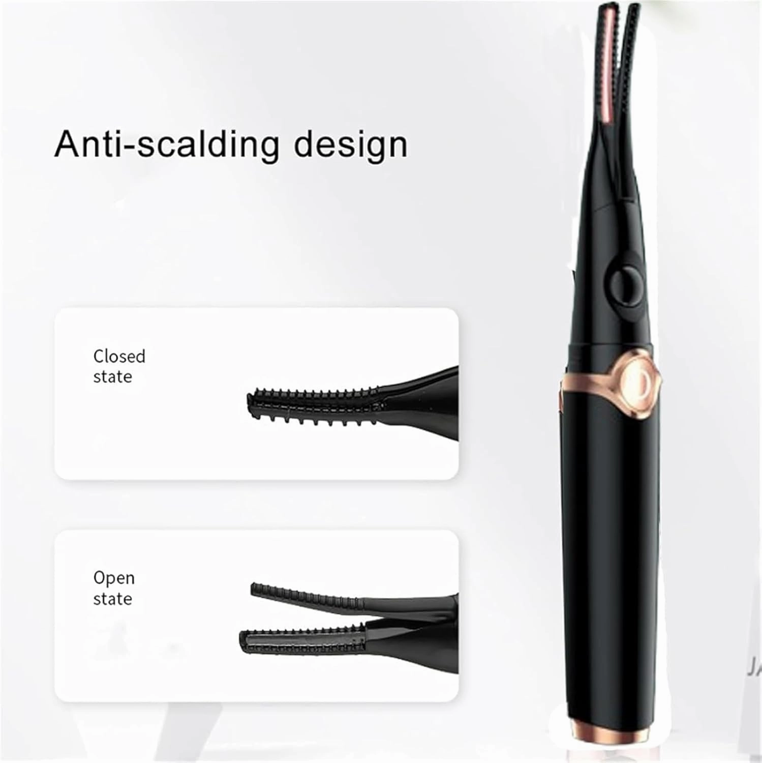Riki Heated Eyelash Curler, 2 in 1 Electric Eyelash Curler, 8s Fast Heat up Portable Electric Lash Curler, Certainly 3 Heating Modes, Anti-Burn Fast Heating 24h Lasting