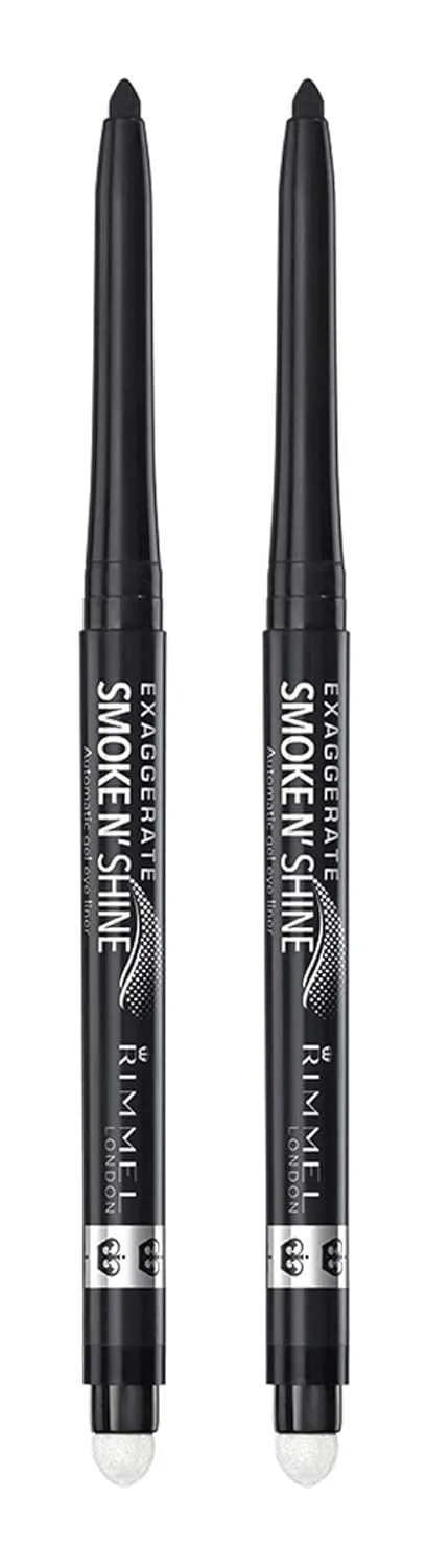 Rimmel Exaggerate Smoke N' Shine Eye Liner in Little Black Smokey, Pack of 2