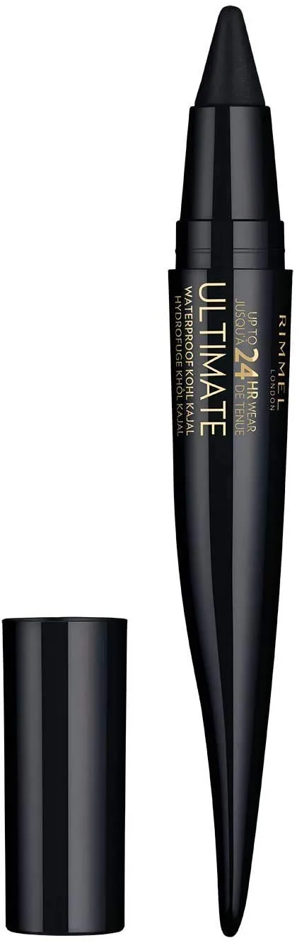 Rimmel London Ultimate Kohl Kajal Waterproof Eyeliner - 001 Black Obsidian Eyeliner Women 0.04 oz