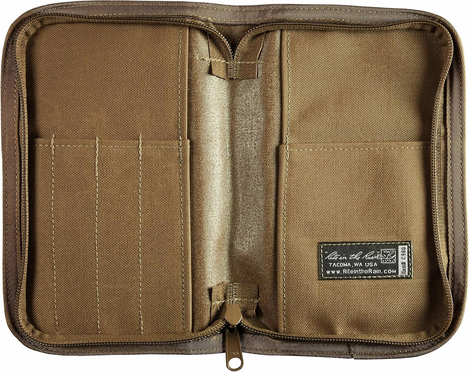 Rite in the Rain Weatherproof Side Spiral Kit: Tan CORDURA® Fabric Cover, 4.625" x 7" Tan Notebook, and Weatherproof Pen (No. 973T-KIT)