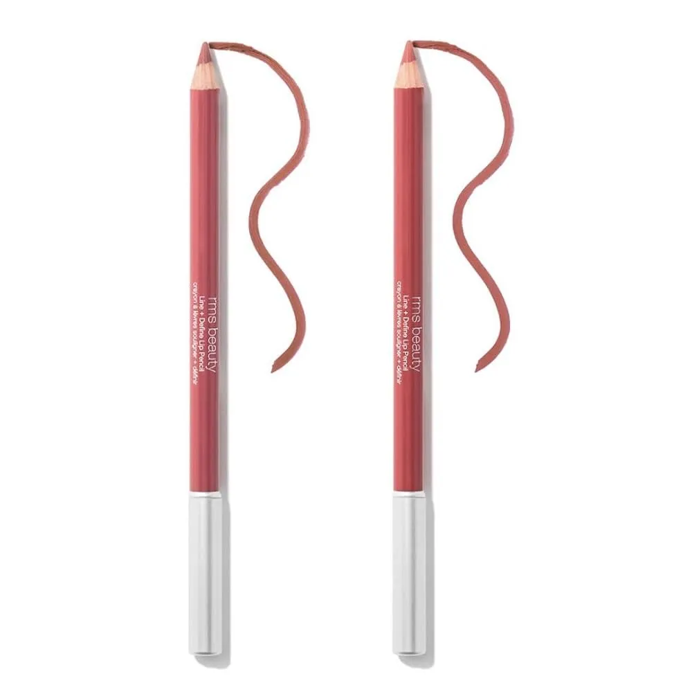 RMS Beauty Go Nude Lip Pencil, Lip Liner & Lip Pencil Sharpener, Long Lasting Lip Liners, Water Resistant Liner, Nude Brown Lip Liner & Red Lip Liner