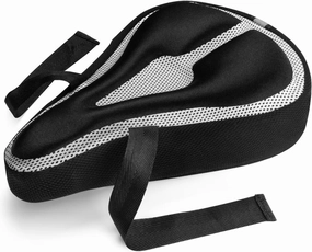 Roam - Seat Cushion Cover - Comfort Gel Pad for Mountain, Exercise & Road Bikes - Waterproof Protection for Men & Women - Black