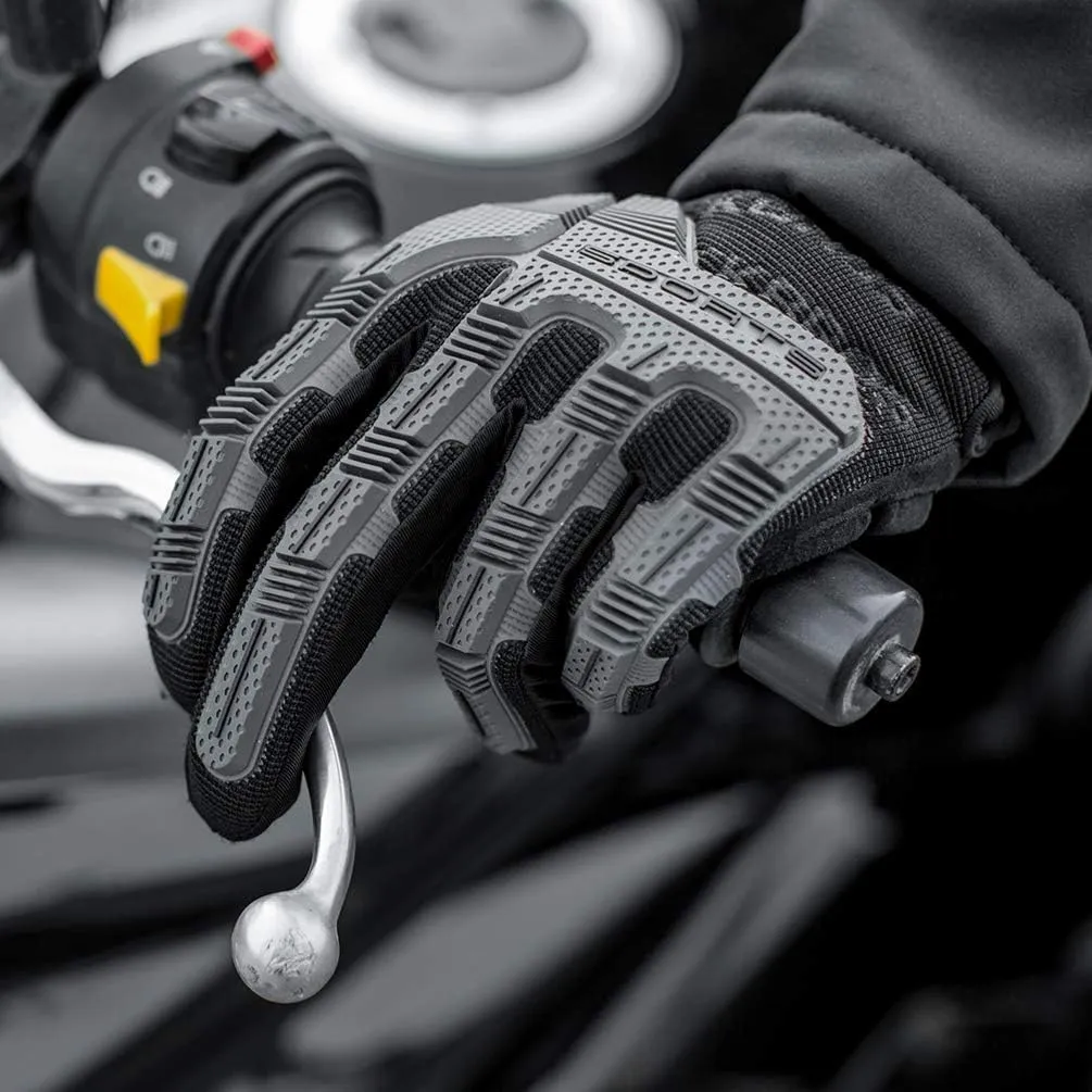 ROCKBROS Mountain Bike Gloves with Gel Pad Touch Screen Knuckle Protection for BMX MX ATV MTB Racing Black