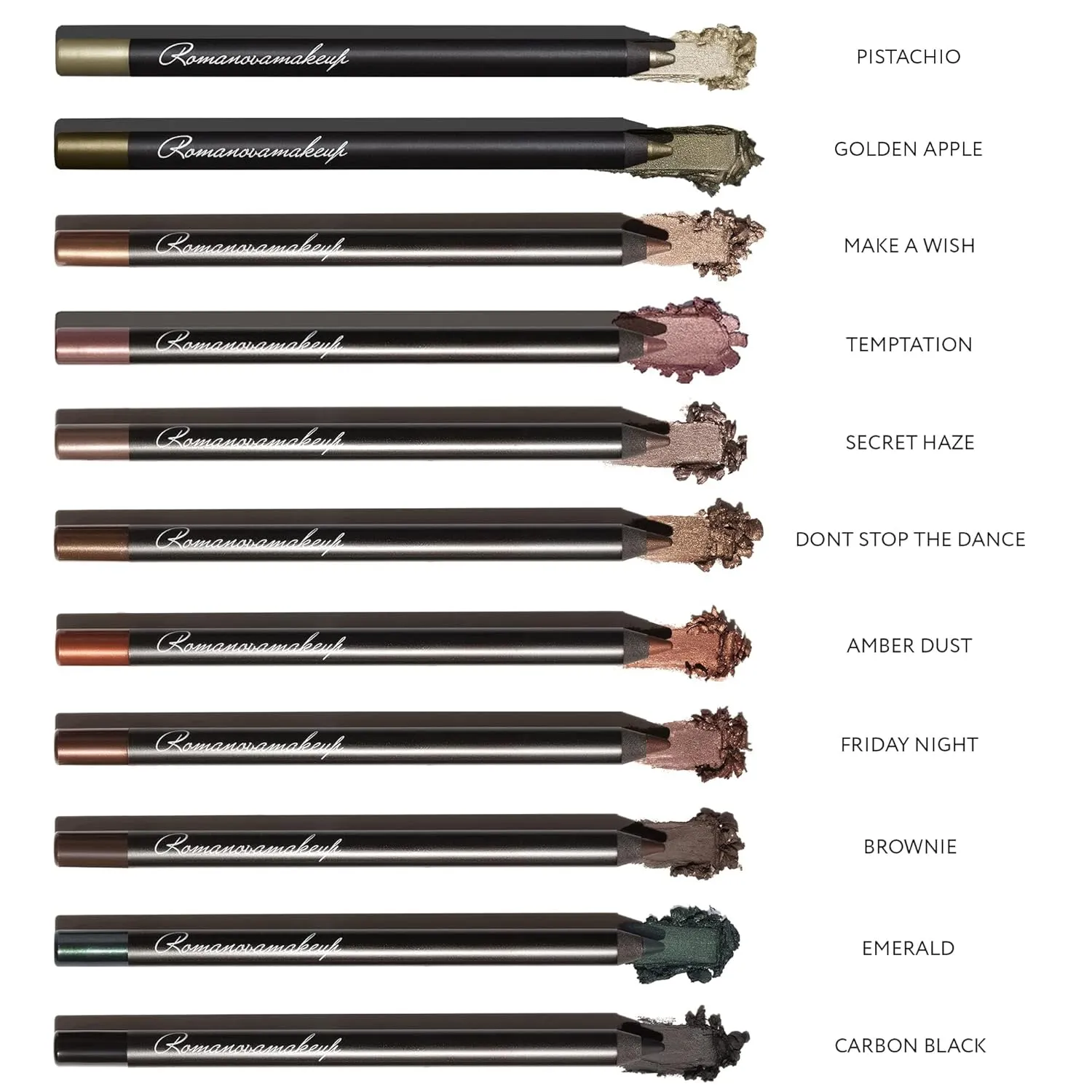 Romanovamakeup Sexy Smoky Eye Pencil BROWNIE. Professional Eye Liner DARK - BROWN MATTE, Easy to Wear, Long-Lasting Formula, Delicate Look with Eye-Makeup Pencil Sexy Smokey Eyes in a Flash!