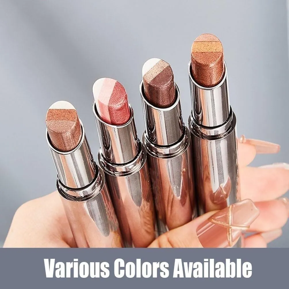Roseionly Waterproof Gradient Shimmer Eye-Shadow Stick, 2026 New Shimmer Gradient Three-Color Stick, Waterproof & Long-Lasting, Effortless Eye Makeup(04)