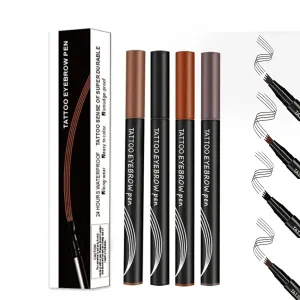 Roterale Eyebrow Pen - Roterale Brow Pencil, 2pcs Microblade Brow Pen Eyebrow Pencil Waterproof, Eyebrow Pencil With 4 Micro-Fork Tip (4pcs)