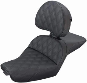 Saddlemen Explorer LS Seat With Backrest (Standard) Compatible With 93-16 HARLEY FXDWG, Black
