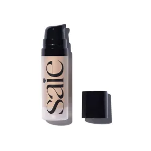 Saie Glowy Super Gel Lightweight Illuminator - Travel Size Luminizer and Makeup Primer for Glowing Skin - Enriched with Vitamin C   Hydrating Squalane Oil - Warmglow (0.5 oz)