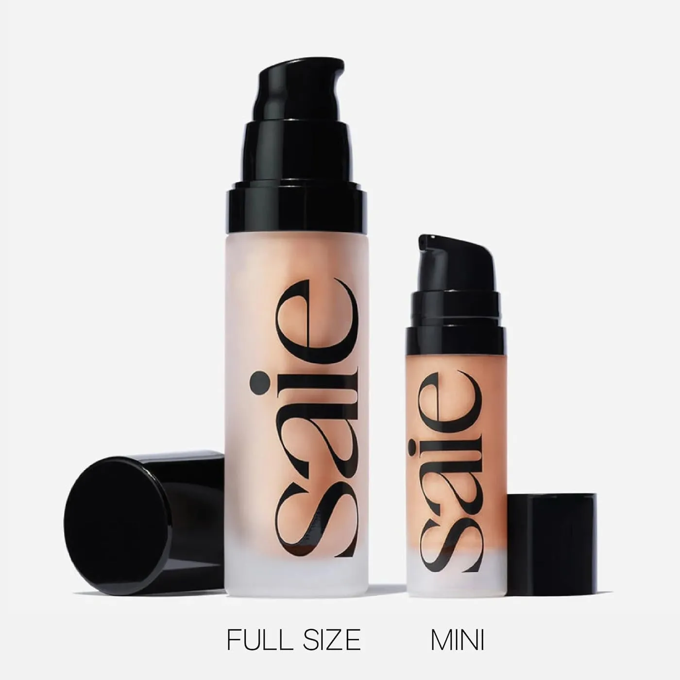 Saie Mini Glowy Super Gel Lightweight Illuminator - Luminizer   Makeup Primer for Glowing Skin - Enriched with Vitamin C   Hydrating Squalane Oil - Sunglow (0.5 oz)