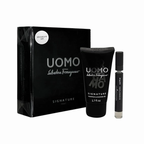 Salvatore Ferragamo Uomo Signature Perfume for Men 2 Piece Mini Set