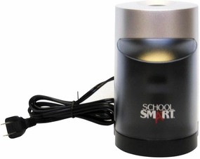 School Smart Vertical Electric Pencil Sharpener, For Classroom, Home, and Office Use, Black and Grey