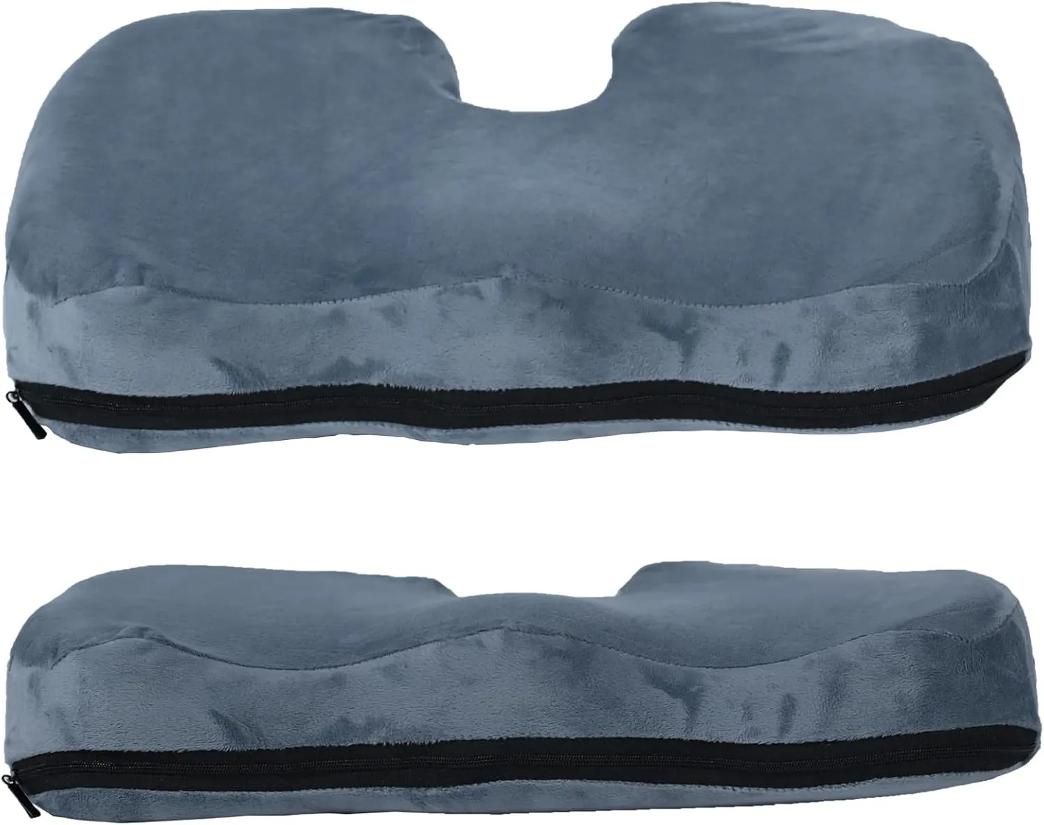 Seat Cushion Cover for ComfiLife Gel Enhanced Seat Cushion Soft Crystal Velvet Fabric Washable ComfiLife Cushion Protective Covers (Blue)