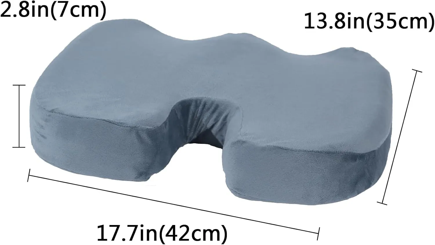 Seat Cushion Cover for ComfiLife Gel Enhanced Seat Cushion Soft Crystal Velvet Fabric Washable ComfiLife Cushion Protective Covers (Blue)