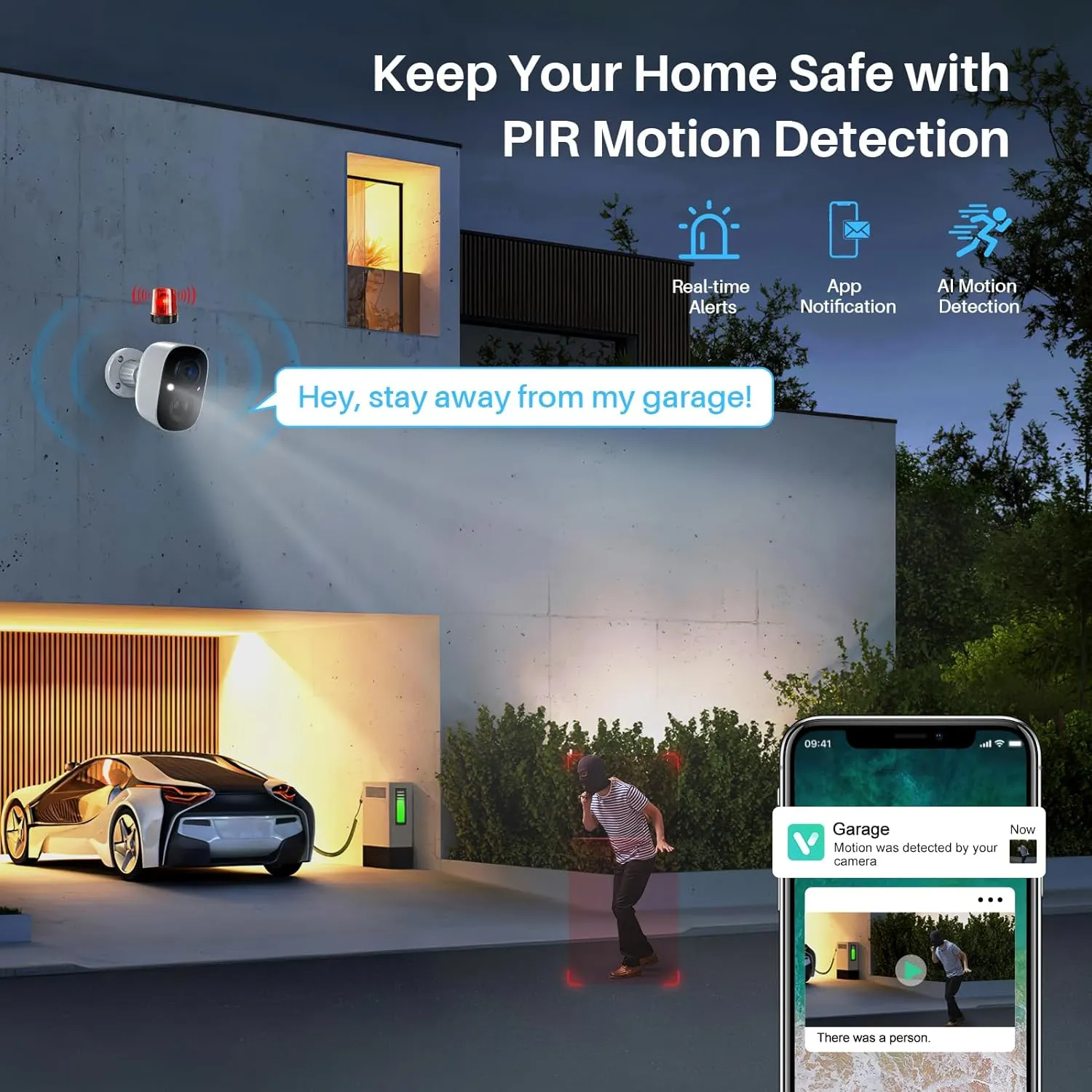 Security Cameras Wireless Outdoor, Outside Cameras for Home Security with AI Motion Detection, Battery Powered, 2K Color Night Vision, IP66 Weatherproof, 2-Way Talk, SD/Cloud Storage (2 Packs)