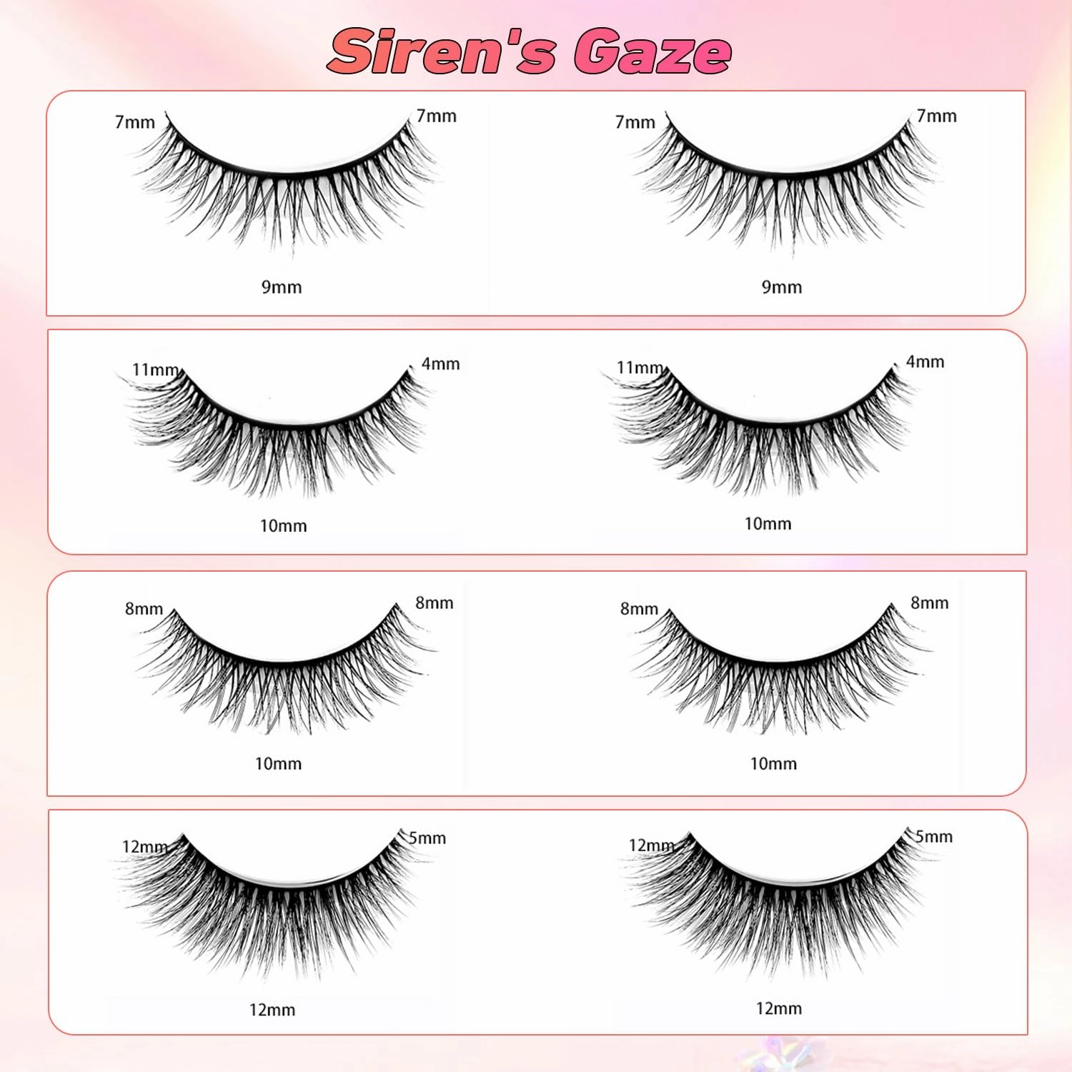 Self Adhesive Eyelashes No Glue Needed Reusable Natural Looking False Lashes Glueless Lashes Easy Application Comfortable Lightweight for Daily Wear or Special Occasions