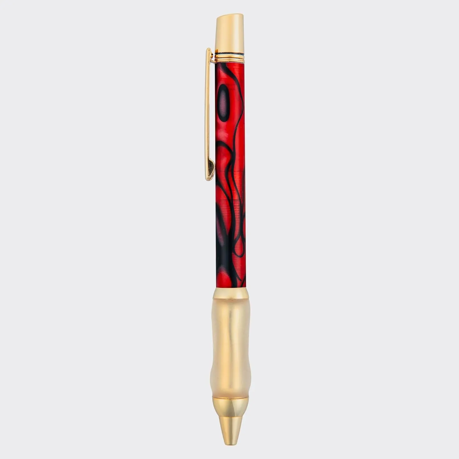 Sensa METRO Classic Retractable Ballpoint Pen (GOLD Black Cherry Burgundy)