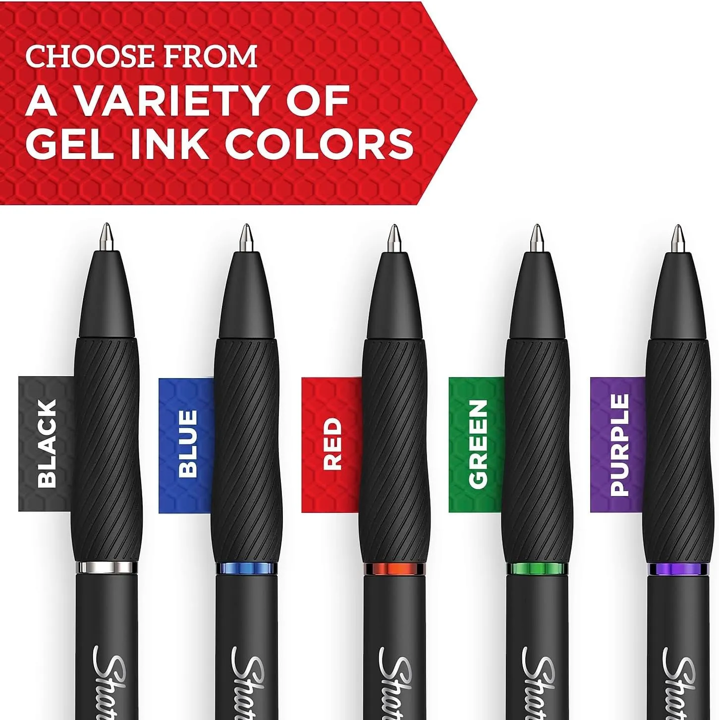 Sharpie S-Gel Gel Pens Ultra Fine Point (0.38mm) Black 12 Count