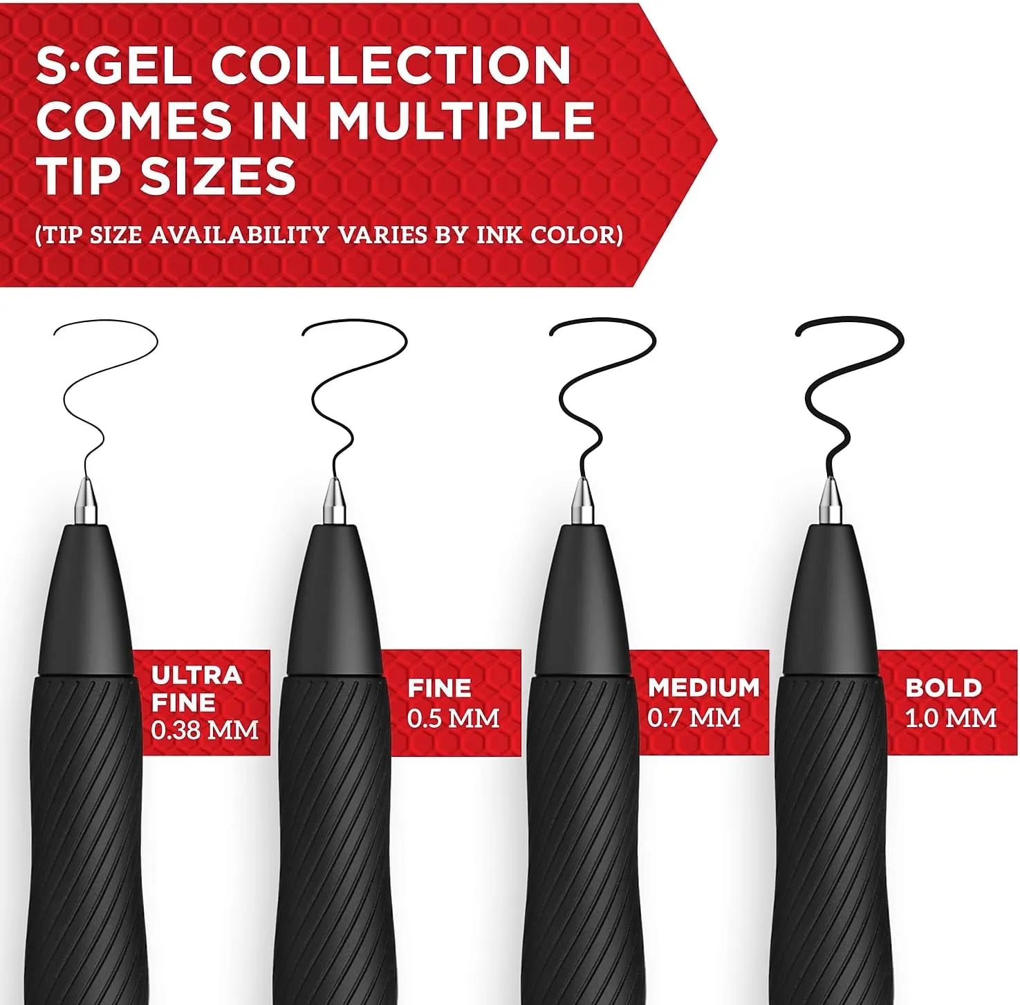 Sharpie S-Gel Gel Pens Ultra Fine Point (0.38mm) Black 12 Count