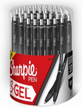 SHARPIE S-Gel Gel Pen, Medium Point, Black Ink, 36/Pack (2096180)