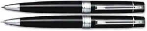 Sheaffer Products Sheaffer Gift Collection 300 Series Ballpoint Pen and Pencil Set, Black Barrel Sold As 1 Each Sophisticated glossy black barrels with chrome trim. Smoothmoving,