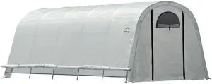Shelter Logic 70592 Greenhouse Walk-Thru Access Round Roof Style Outdoor Backyard Garden Heavy Duty Plant Shelter, 12' x 20', Multi