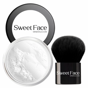 SHINE REDUCTION POWDER with KABUKI BRUSH Oil Control Corrector Mineral Makeup Bare Face Mattifying Concealer Sheer Loose Powder Full Coverage