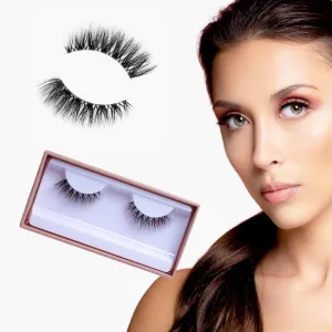 Short False Eyelashes Vegan Silk Natural Lashes Wispy No Trim 3/4 Clear Band Easy Apply Lashes 10mm Eyelashes Cat Eye Lashes C Curl Short Lashes