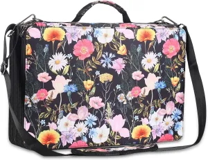 Shulaner 500 Slots Colored Pencil Case Organizer with Zipper Large Capacity Flower Pen Holder Bag for Artist and Painter or Other Adults (Black, Small Slots)