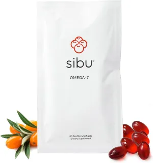 sibu Omega-7 Softgels, Premium Organic Himalayan Sea Buckthorn Oil (60ct, 30 Day Supply) – Supplement for Healthy Skin, Hair, Nails and Dryness