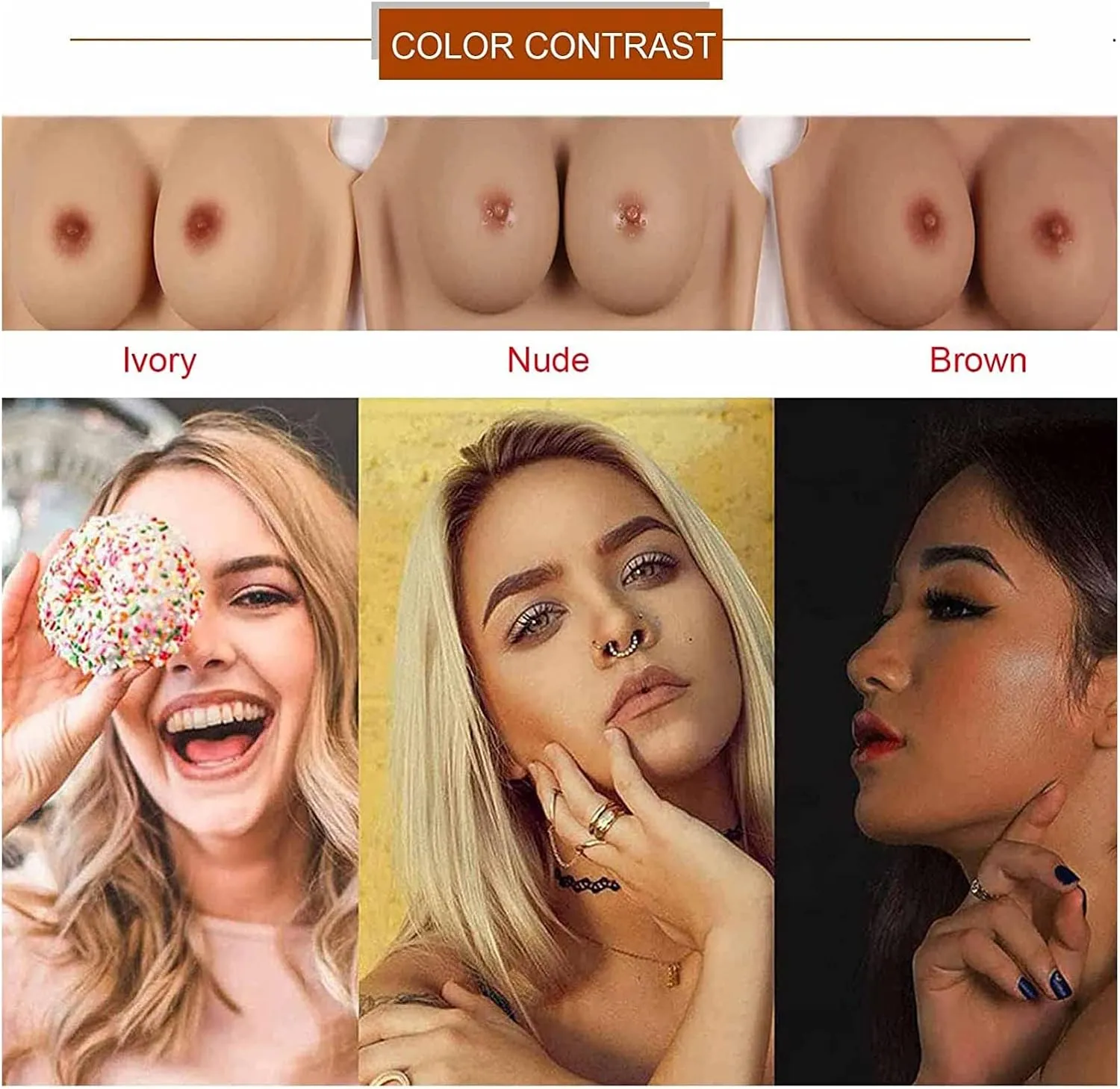 Silicone Breast Armor for Women Fake Breast Round Neck Fake Breast Mastectomy Prosthesis (Nude C Cup Gel)