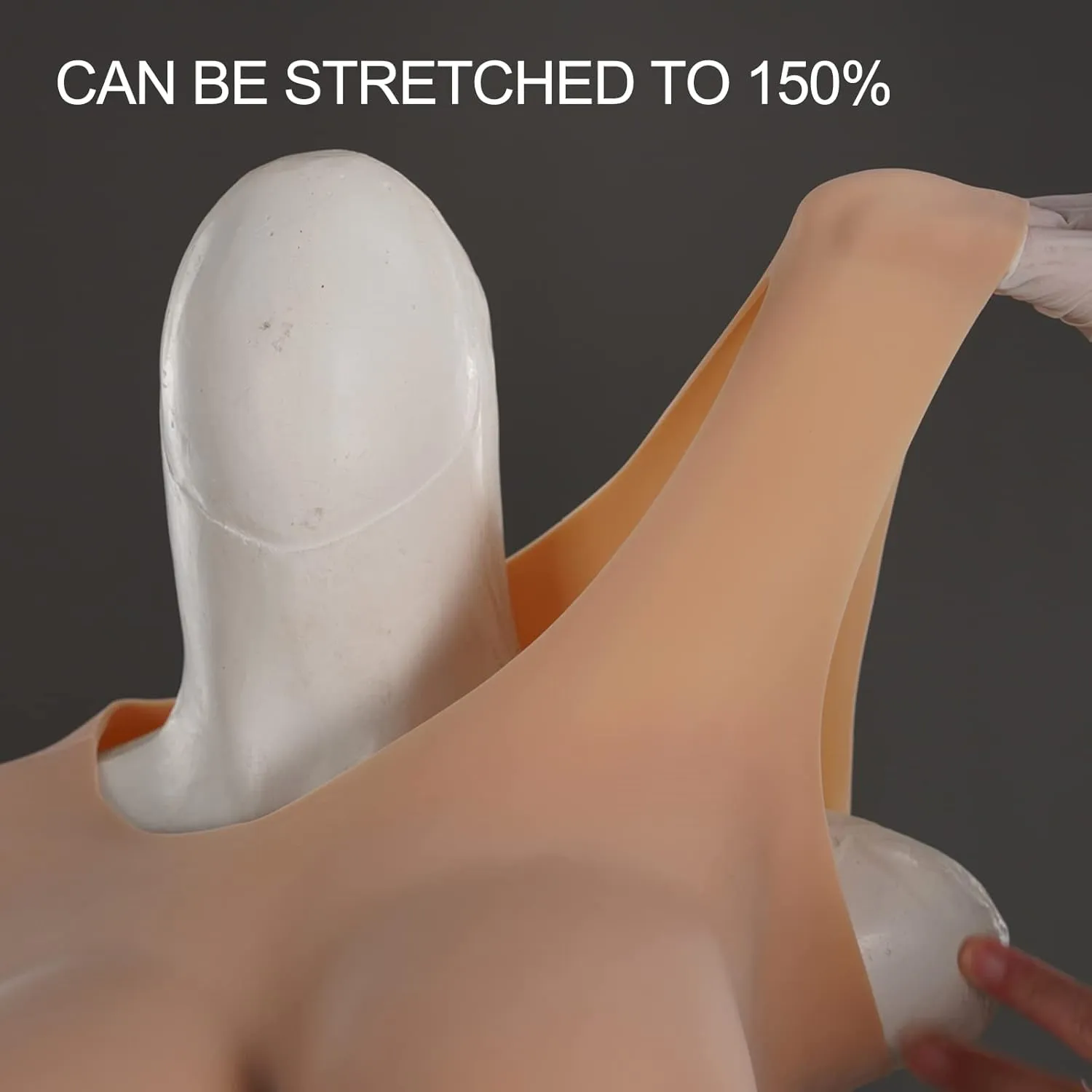 Silicone Breast Armor for Women Fake Breast Round Neck Fake Breast Mastectomy Prosthesis (Nude C Cup Gel)
