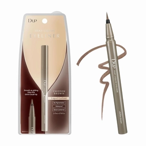 Silky Liquid Eyeliner, Smooth Eye Makeup Liner, Waterproof & Smudge Proof Eye Liner, Japanese Gel EyeLiner Pen Tip, Blendable Eyeliner for Mature Women, Chiffon Brown, 1 Fl Oz