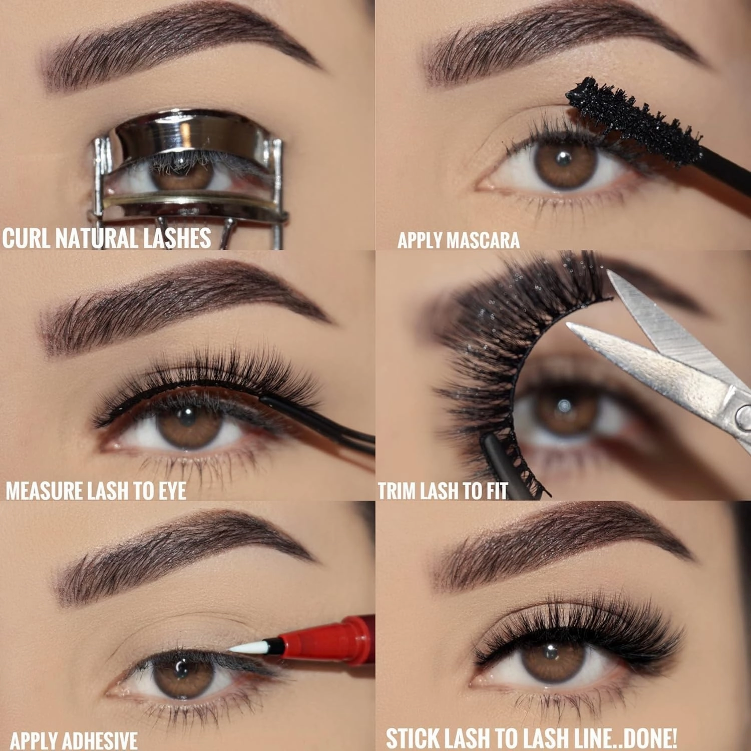 Silly George SuperNatural Series Starter Kit - Pretty Lashes with Adhesive Eyeliner | Clear Band gives Lashes Natural Look | Extra Strong Hold for False Eyelashes (Luna, LinerBond™ Clear)