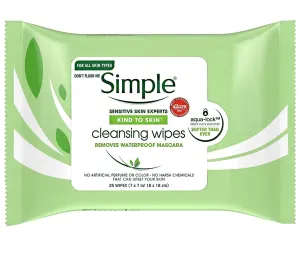 Simple Cleansing Facial Wipes 25 Each (Pack of 3)