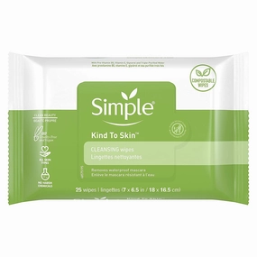 Simple Cleansing Facial Wipes 25 Each (Pack of 8)