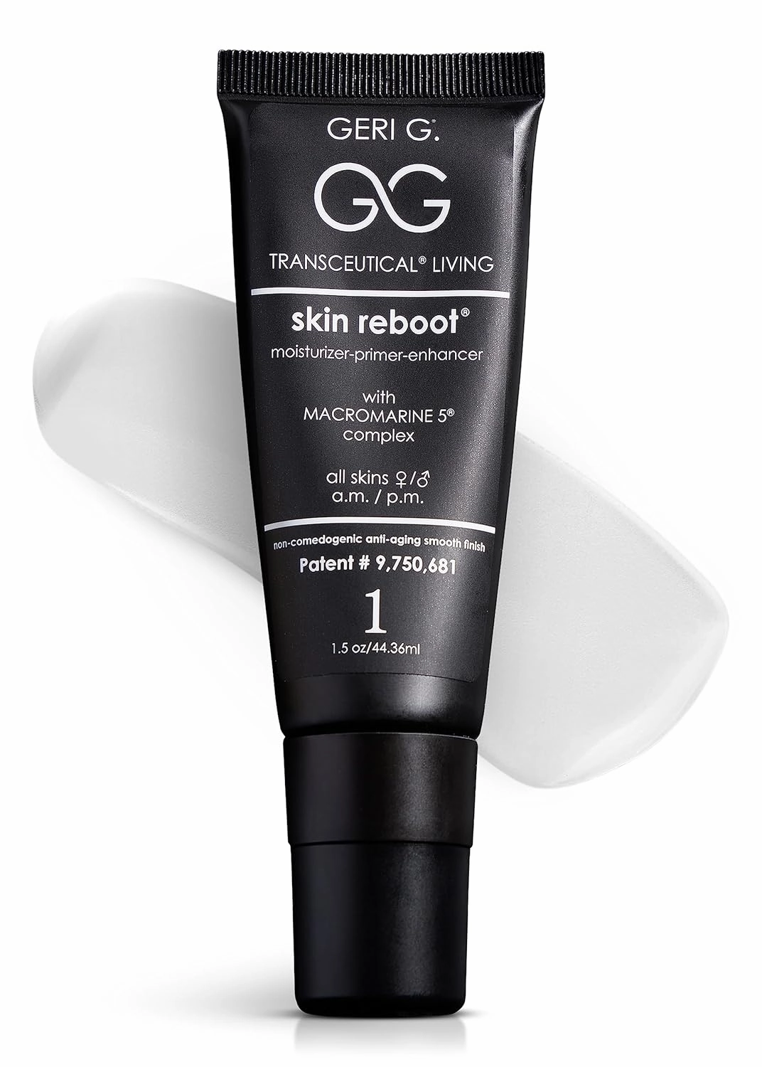 Skin Reboot, 1.5 oz - All-In-One Water-Resistant Face Moisturizer, Face Primer, Cosmetic Enhancer, & Night Cream - Patented Skincare with MACROMARINE 5® - Clean Beauty, Cruelty-Free
