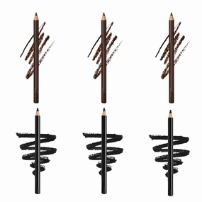 Slimdescent Eyeliner, 24-Hour Waterproof Sharpenable Eyeliners, Eyeliner And Eyebrow Pencil Two-In-One, No Smudging, No Fading, Smooth And Easy To Color (3Black 3Brown)