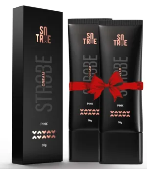 So True Strobe Cream Pink For Face Radiance, Multipurpose Strobe Cream, Dewy Glazed Instant Glow, Highlighter For Face, Boosts Hydration, For All Skin Types, 30g, 1.05oz (Pack of 2)